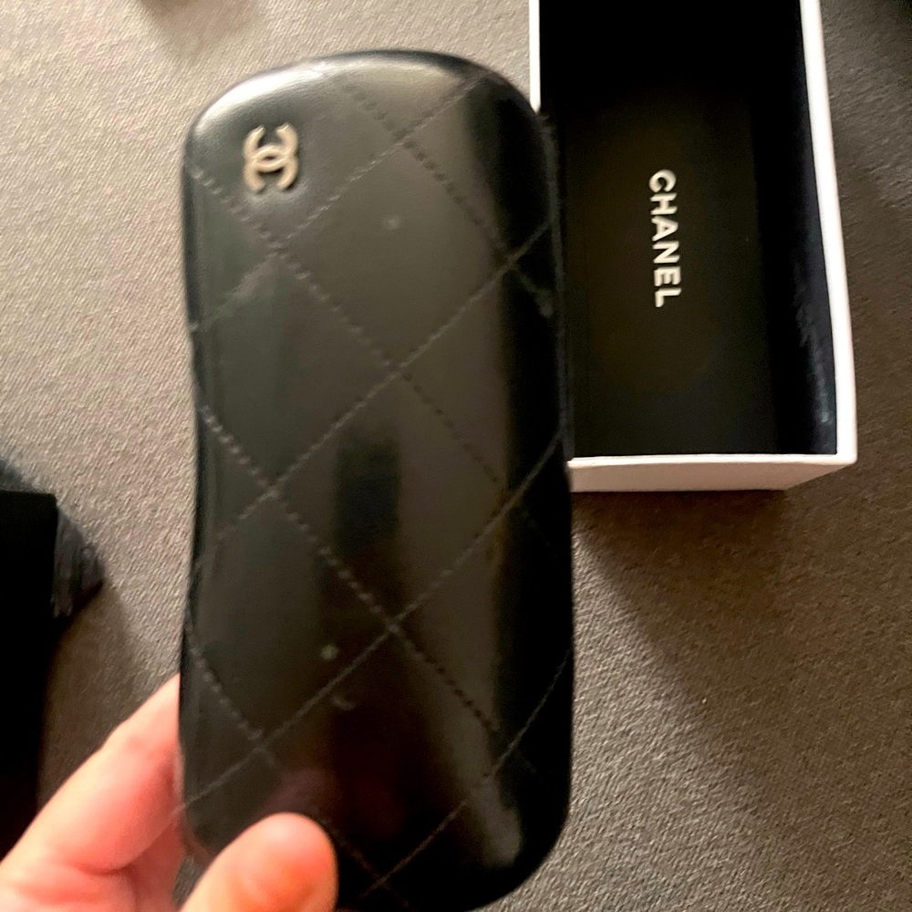 Authentic Chanel Sunglasses Case with Chanel Black Box